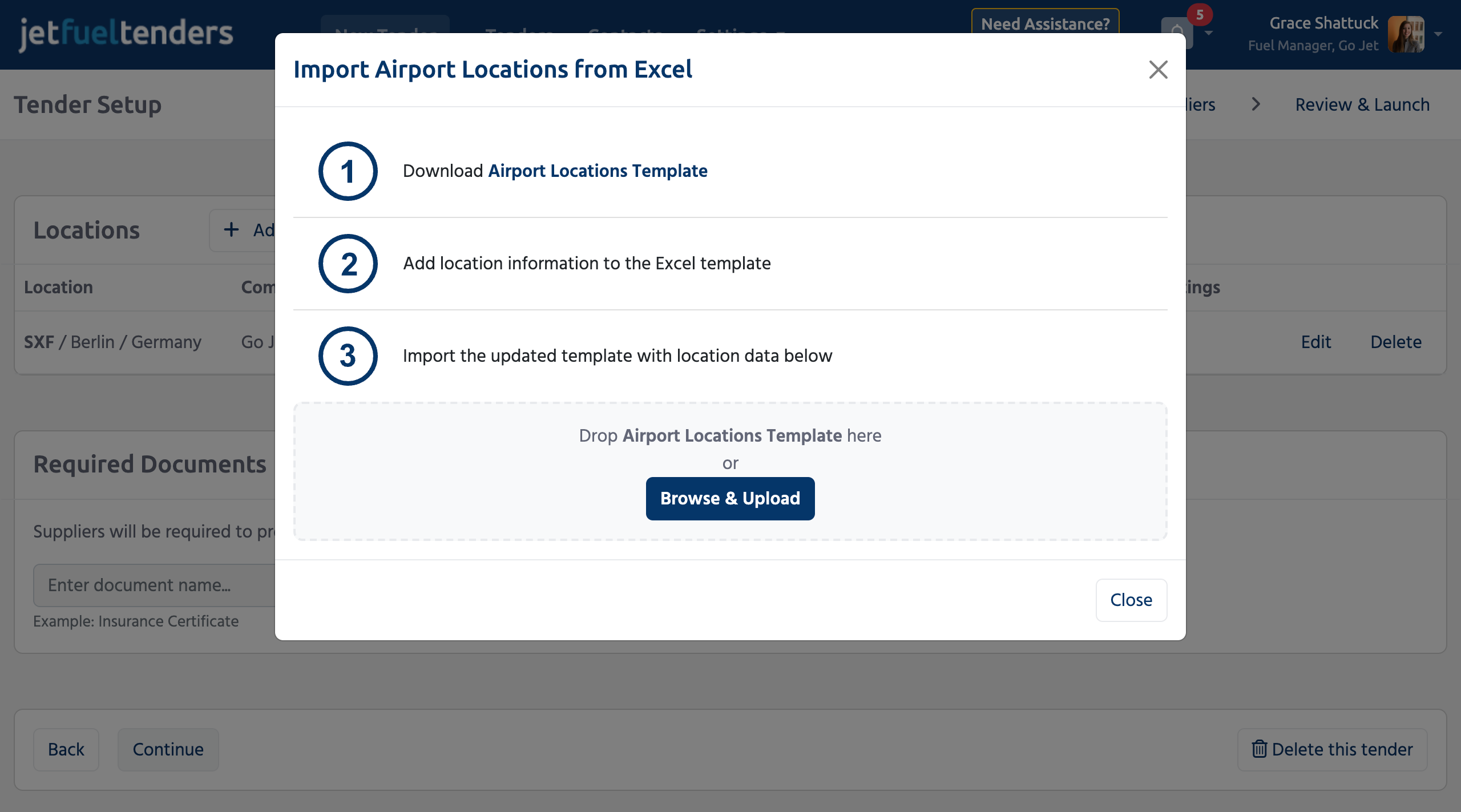 Upload Airport Locations from Excel